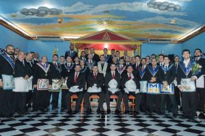 Fotos de alguns dos irmãos que participaram da Sessão Magna de Iniciação da Loja Estrela do Acre.